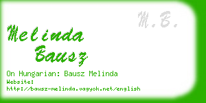 melinda bausz business card